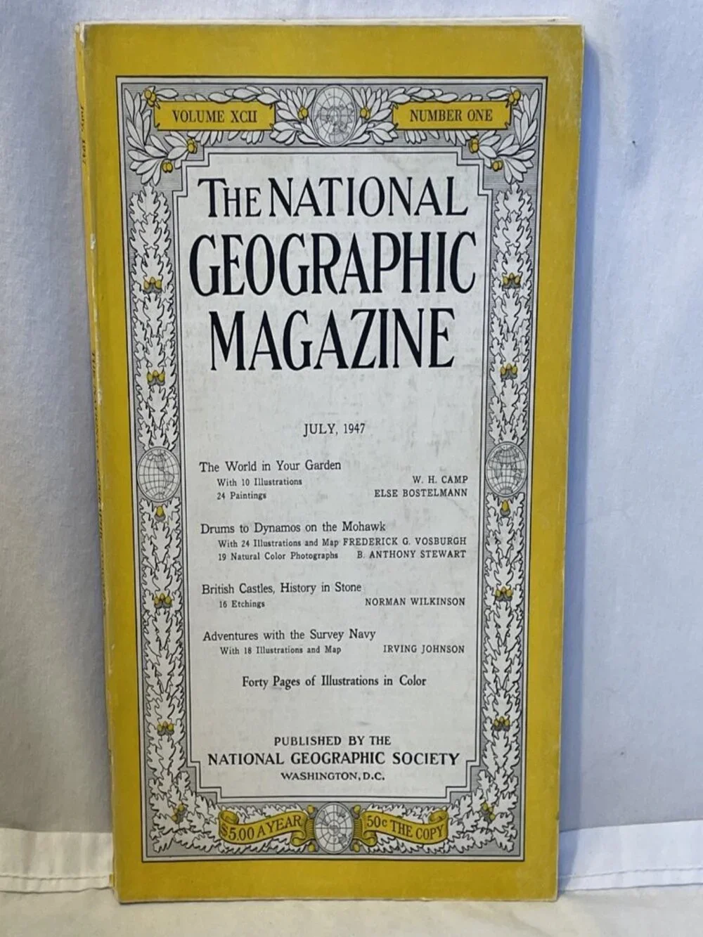 Vintage National Geographic Magazine July 1947 Vol 92 No 1 Mohawk River Garden